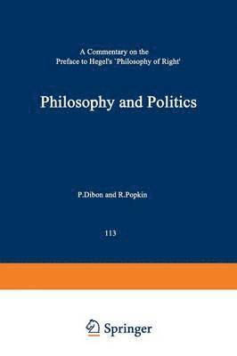 bokomslag Philosophy and Politics