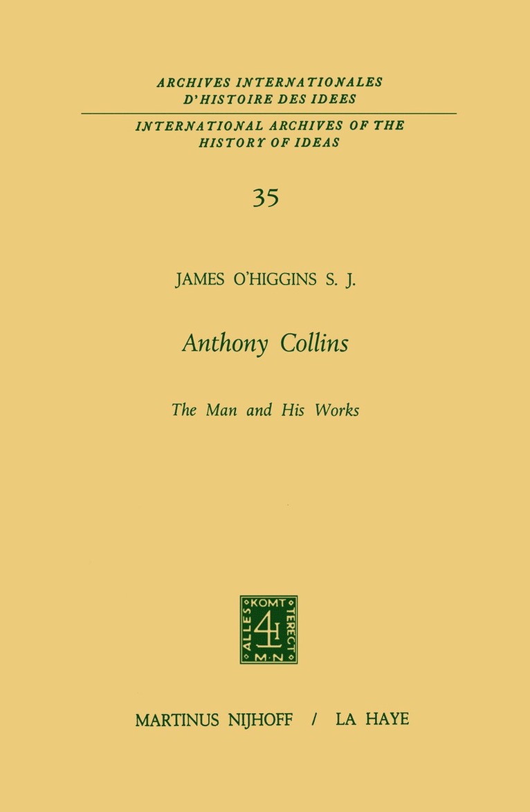 Anthony Collins The Man and His Works 1