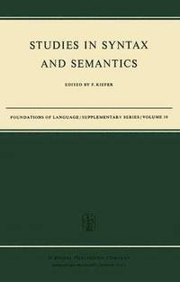 bokomslag Studies in Syntax and Semantics