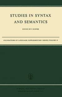 bokomslag Studies in Syntax and Semantics