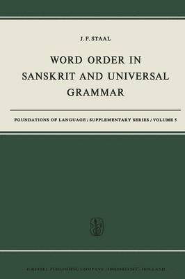 bokomslag Word Order in Sanskrit and Universal Grammar