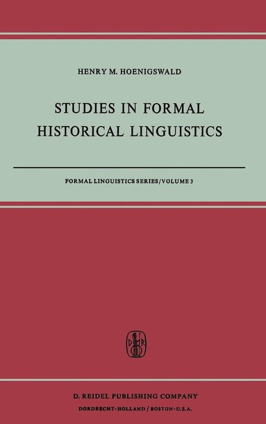 bokomslag Studies in Formal Historical Linguistics