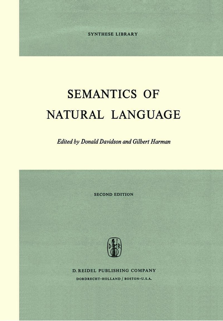 D. Davidson, Gilbert Harman - Semantics of Natural Language, Häftad