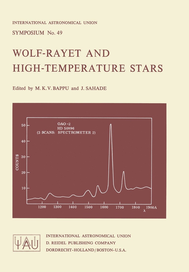 M.K.V. Bappu, J. Sahade, M. K. V. Bappu - Wolf-Rayet and High-Temperature Stars, Häftad