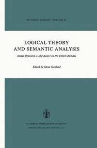 bokomslag Logical Theory and Semantic Analysis