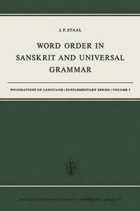 bokomslag Word Order in Sanskrit and Universal Grammar