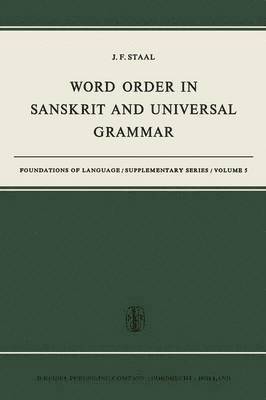 bokomslag Word Order in Sanskrit and Universal Grammar