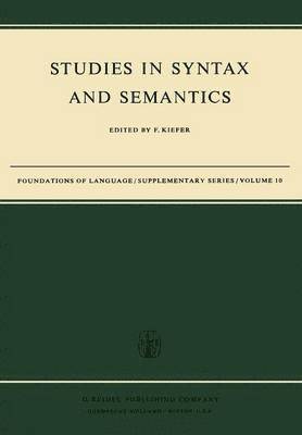 Studies in Syntax and Semantics