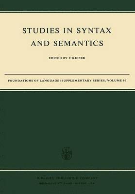 Studies in Syntax and Semantics 1