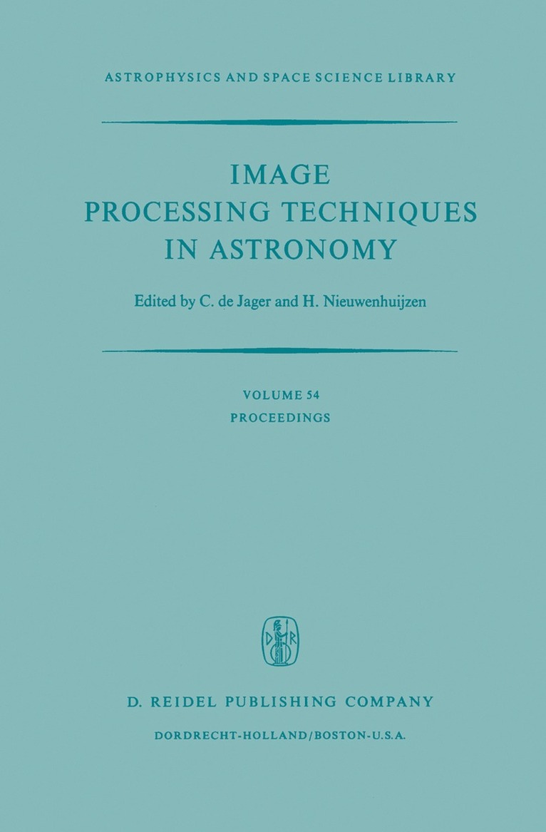 Image Processing Techniques in Astronomy 1