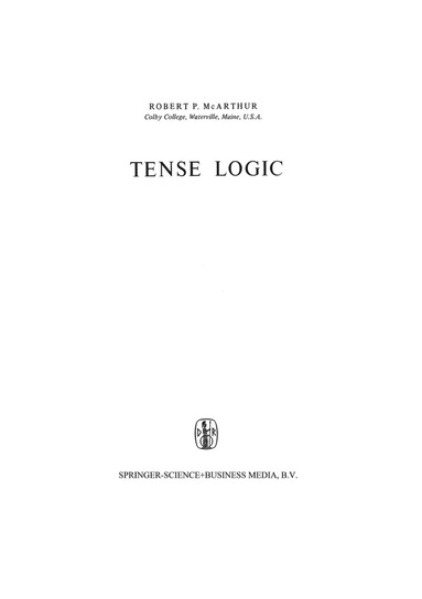 bokomslag Tense Logic
