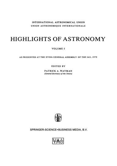 bokomslag Highlights of Astronomy, Volume 5