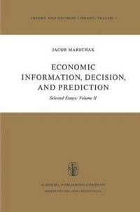 bokomslag Economic Information, Decision, and Prediction