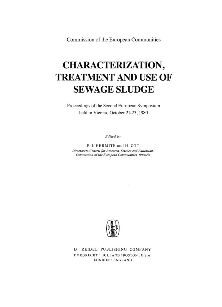 Characterization, Treatment and Use of Sewage Sludge 1