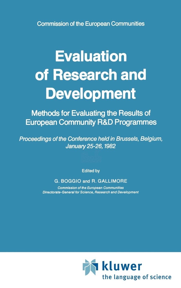 G. Boggio, R. Gallimore - Evaluation of Research and Development, Inbunden