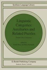 bokomslag Linguistic Categories: Auxiliaries and Related Puzzles