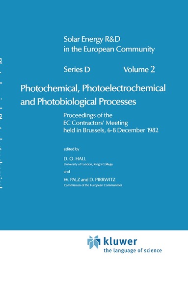 D.O. Hall, Willeke Palz, D. Pirrwitz - Photochemical, Photoelectrochemical and Photobiological Processes, Vol.2, Inbunden