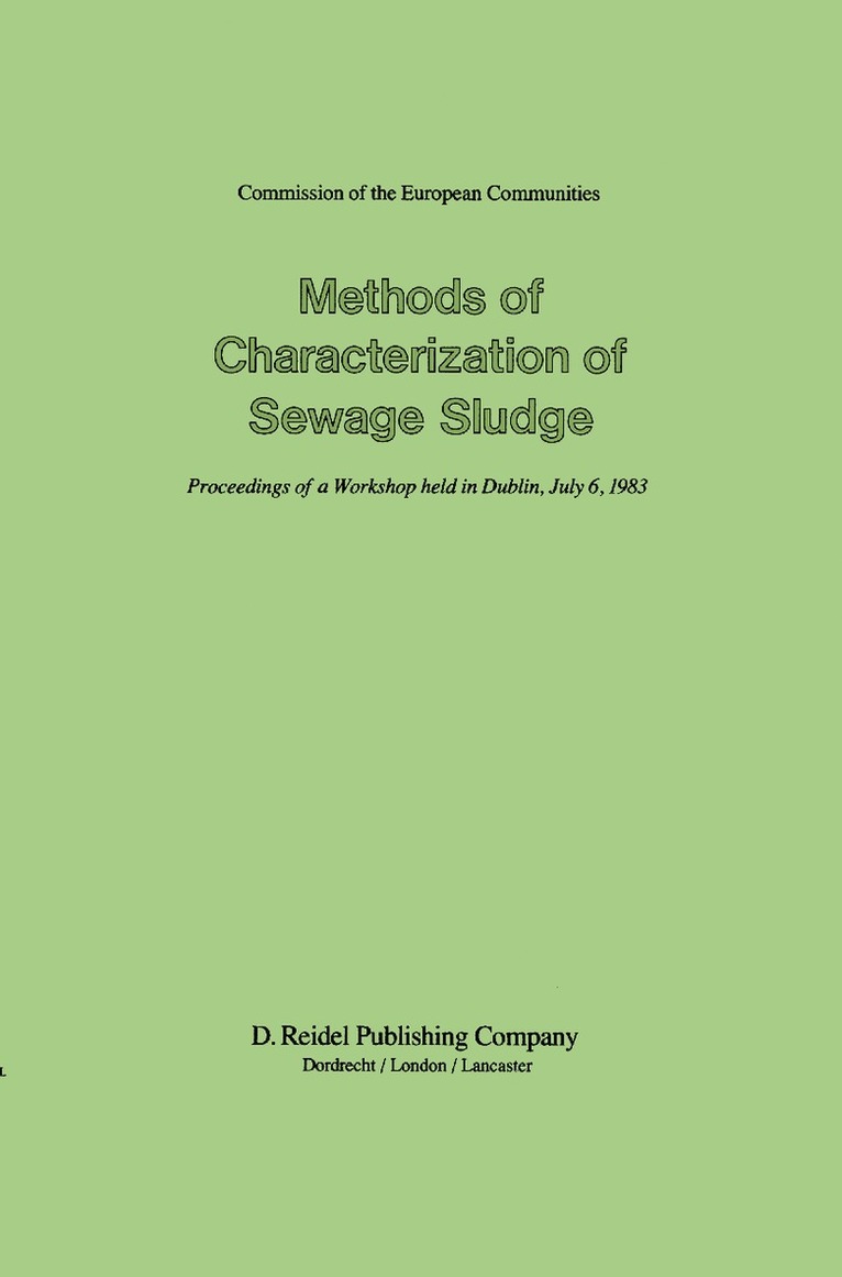 Methods of Characterization of Sewage Sludge