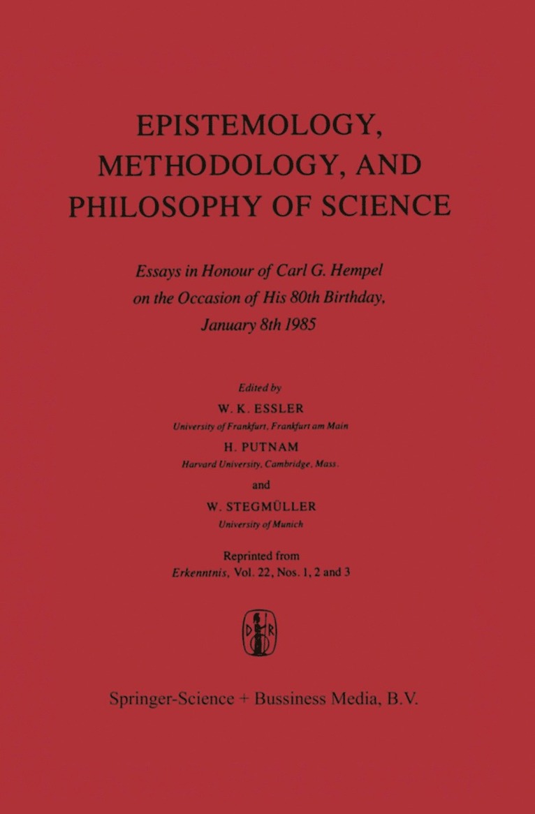 Epistemology, Methodology, and Philosophy of Science 1