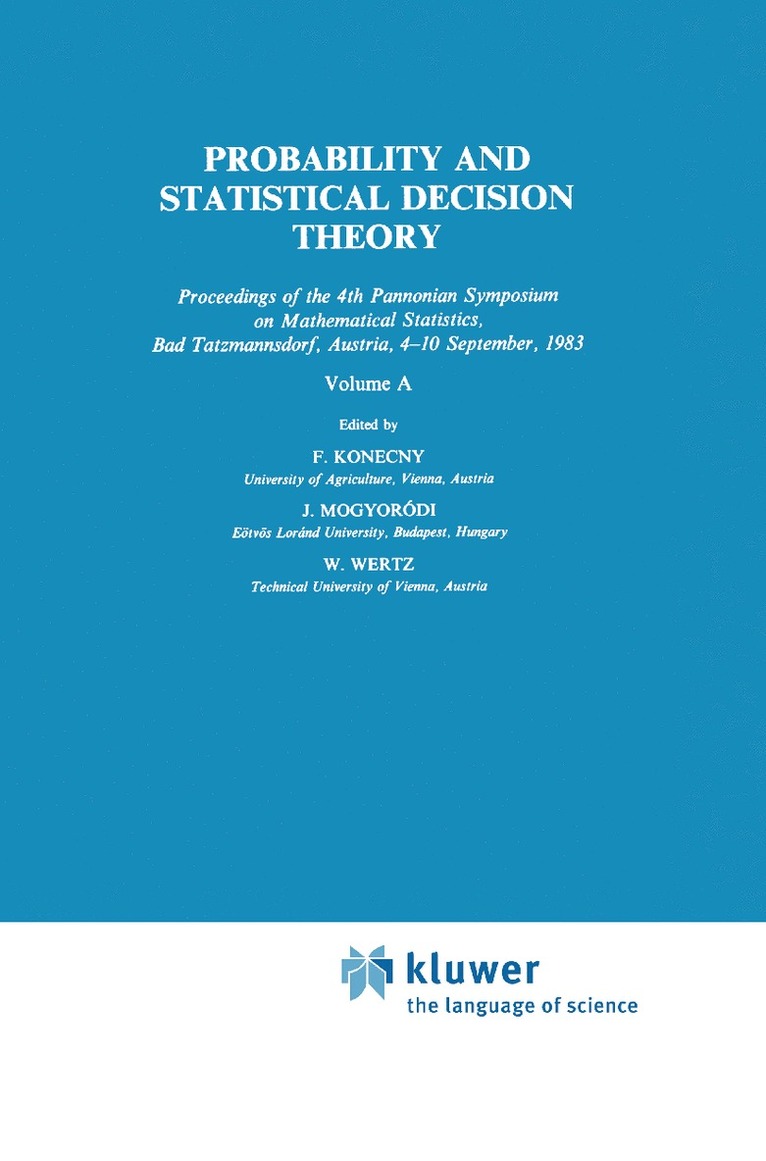 Probability and Statistical Decision Theory 1