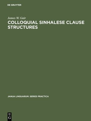 Colloquial Sinhalese Clause Structures 1
