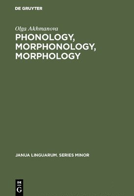 bokomslag Phonology, Morphonology, Morphology