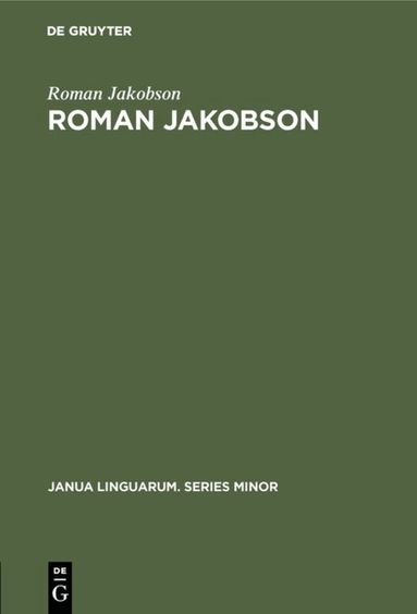 Roman Jakobson - Roman Jakobson, Inbunden