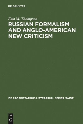 bokomslag Russian Formalism and Anglo-American New Criticism