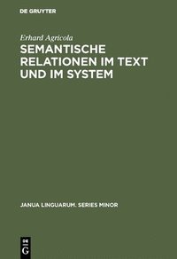 bokomslag Semantische Relationen im Text und im System