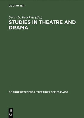 Studies in Theatre and Drama 1