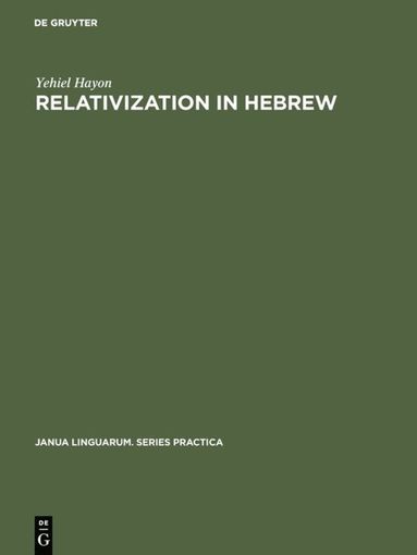 bokomslag Relativization in Hebrew