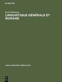 bokomslag Linguistique gnrale et romane