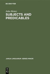 bokomslag Subjects and Predicables