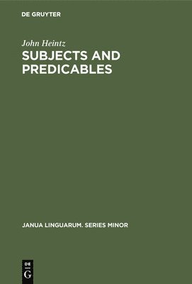 Subjects and Predicables 1
