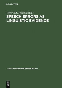 bokomslag Speech Errors as Linguistic Evidence