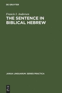 The Sentence in Biblical Hebrew 1