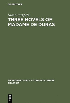 bokomslag Three novels of Madame de Duras