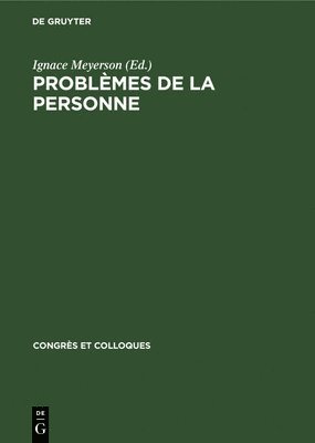 bokomslag Problèmes de la personne