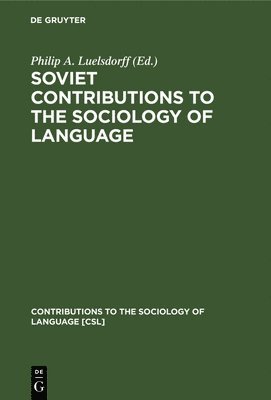 bokomslag Soviet Contributions to the Sociology of Language