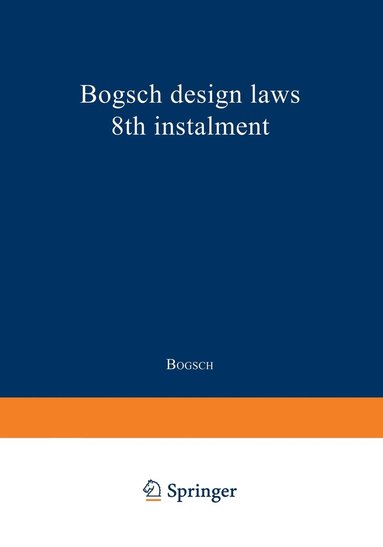 bokomslag Bogsch Design Laws 8th Instalment