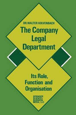 bokomslag Company Legal Department
