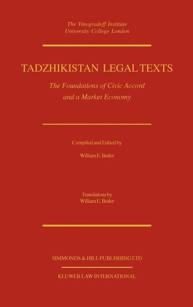 bokomslag Tadzhikistan Legal Texts