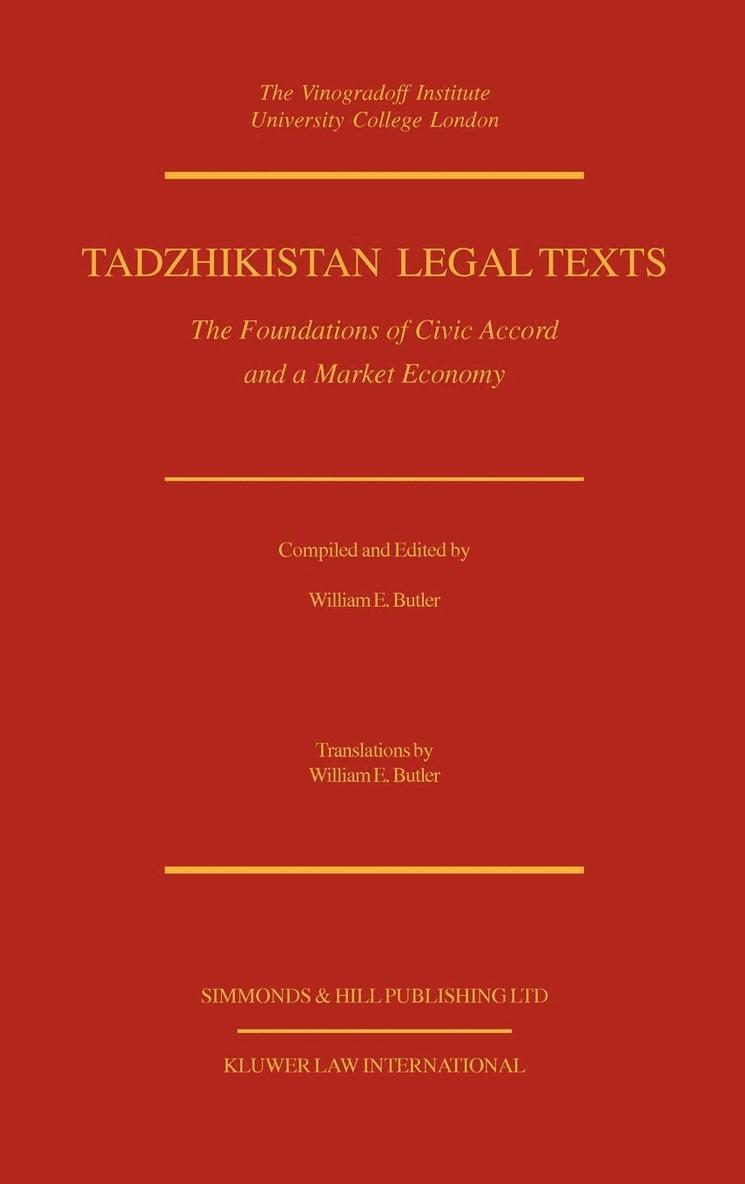 Tadzhikistan Legal Texts 1
