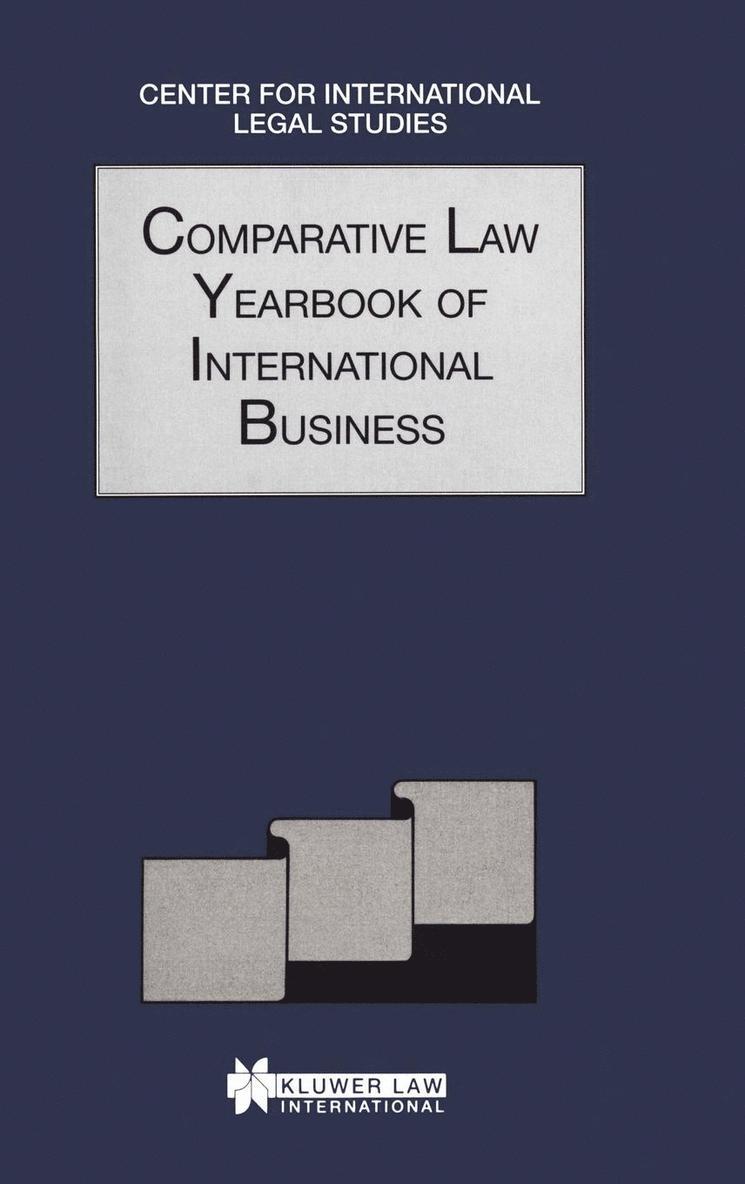 Comparative Law Yearbook Of International Business 1995 1