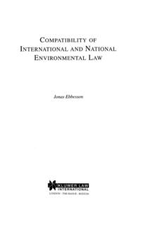 bokomslag Compatibility Of International And National Environmental Law