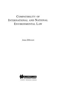 bokomslag Compatibility Of International And National Environmental Law