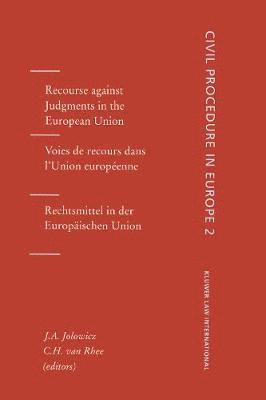 bokomslag Recourse against Judgments in the European Union