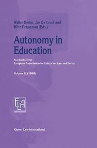 bokomslag Autonomy in Education