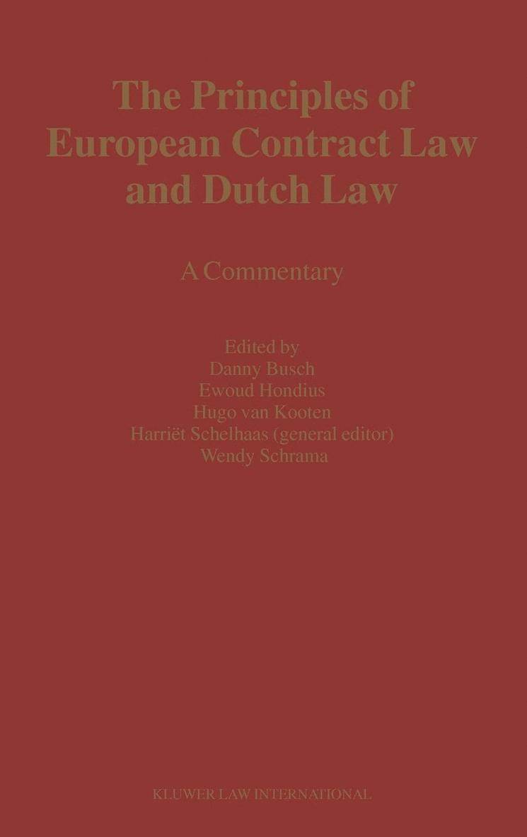 The Principles of European Contract Law and Dutch Law 1