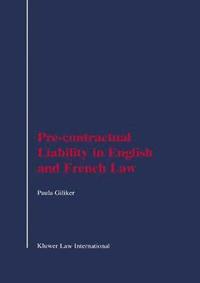 bokomslag Pre-Contractual Liability in English and French Law